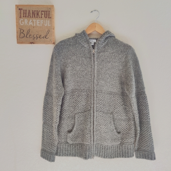 Mimi Maternity Tops - HP🎉 Mimi Maternity 💜 Wool Blend Hooded Sweater